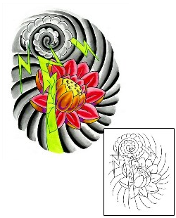 Asian Tattoo Lightning Lotus Tattoo