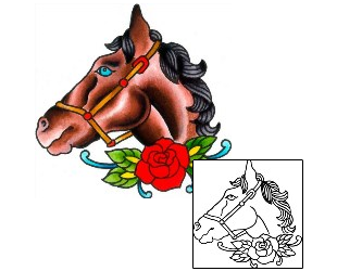 Horse Tattoo Plant Life tattoo | IMF-00026
