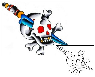 Crossbones Tattoo Horror tattoo | IMF-00071