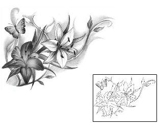 Lily Tattoo Plant Life tattoo | INF-00020