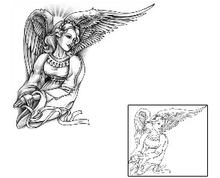 Angel Tattoo Religious & Spiritual tattoo | J0F-00017