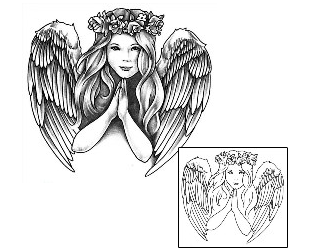 Angel Tattoo Religious & Spiritual tattoo | J0F-00018