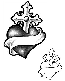 Sacred Heart Tattoo Religious & Spiritual tattoo | J0F-00025