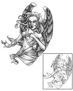 Angel Tattoo Religious & Spiritual tattoo | J0F-00026