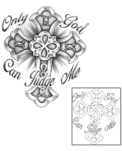 Only God Can Judge Me Tattoo Religious & Spiritual tattoo | J0F-00031