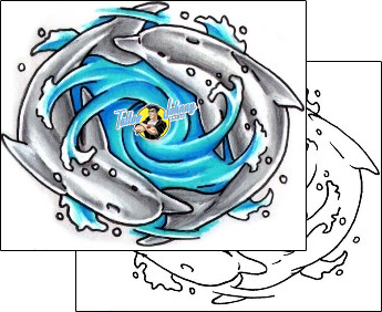 Dolphin Tattoo marine-life-sea-creature-tattoos-jackie-rabbit-j0f-00043
