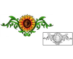 Sunflower Tattoo Plant Life tattoo | J0F-00044