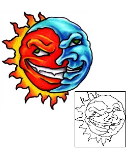 Sun Tattoo Astronomy tattoo | J0F-00045