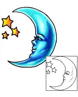 Moon Tattoo Astronomy tattoo | J0F-00048