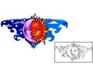 Sun Tattoo Astronomy tattoo | J0F-00051