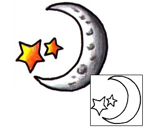Moon Tattoo Astronomy tattoo | J0F-00060