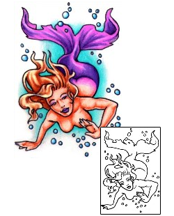 Mermaid Tattoo Mythology tattoo | J0F-00065