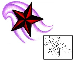 Nautical Star Tattoo Astronomy tattoo | J0F-00072