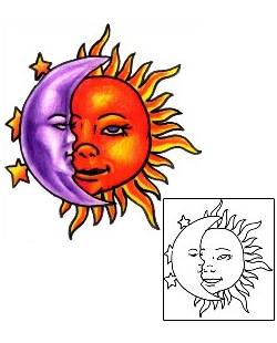 Moon Tattoo Astronomy tattoo | J0F-00081