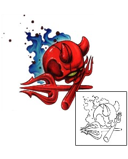 Devil - Demon Tattoo Horror tattoo | J0F-00138