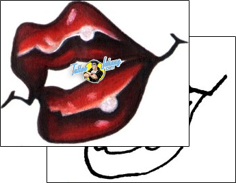 Lip Print Tattoo j0f-00164