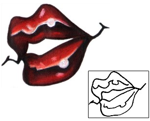 Lip Print Tattoo J0F-00164