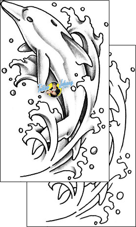Dolphin Tattoo marine-life-sea-creature-tattoos-jackie-rabbit-j0f-00177