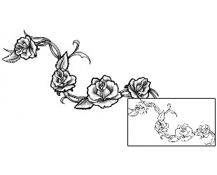 Rose Tattoo Plant Life tattoo | J0F-00204