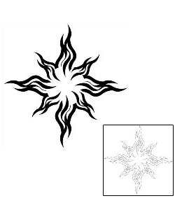 Sun Tattoo Tattoo Styles tattoo | J1F-00165