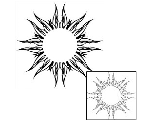 Sun Tattoo Tattoo Styles tattoo | J1F-00175