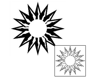 Sun Tattoo Tattoo Styles tattoo | J1F-00201