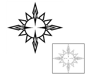 Sun Tattoo Tattoo Styles tattoo | J1F-00225