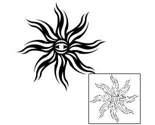 Sun Tattoo Tattoo Styles tattoo | J1F-00227