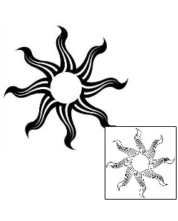 Sun Tattoo Tattoo Styles tattoo | J1F-00249