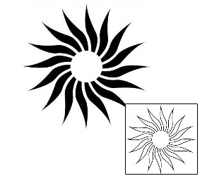 Sun Tattoo Tattoo Styles tattoo | J1F-00289