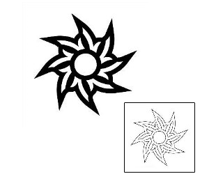 Sun Tattoo Tattoo Styles tattoo | J1F-00290