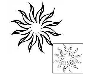 Sun Tattoo Tattoo Styles tattoo | J1F-00291