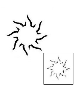 Sun Tattoo Tattoo Styles tattoo | J1F-00348