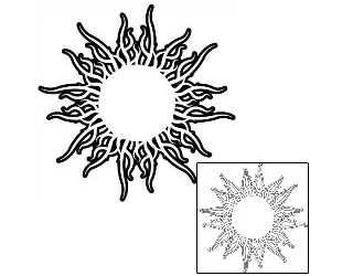 Sun Tattoo Tattoo Styles tattoo | J1F-00429