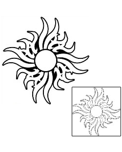 Sun Tattoo Tattoo Styles tattoo | J1F-00445