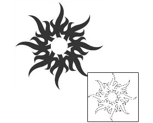 Sun Tattoo Tattoo Styles tattoo | J1F-00533