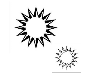 Sun Tattoo Specific Body Parts tattoo | J1F-00572