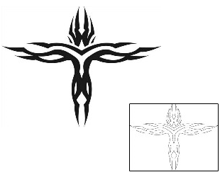 Cross Tattoo Religious & Spiritual tattoo | J1F-00767