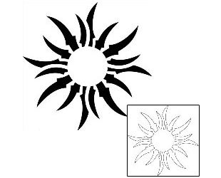 Sun Tattoo Tattoo Styles tattoo | J1F-00847