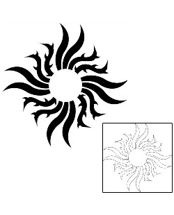 Sun Tattoo Tattoo Styles tattoo | J1F-00919