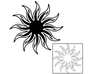 Sun Tattoo Tattoo Styles tattoo | J1F-00920