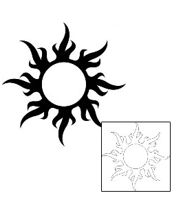 Sun Tattoo Tattoo Styles tattoo | J1F-00982