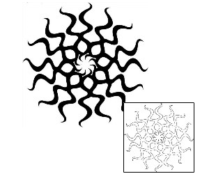 Sun Tattoo Tattoo Styles tattoo | J1F-00994