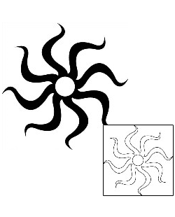 Sun Tattoo Tattoo Styles tattoo | J1F-01001