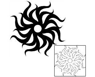 Sun Tattoo Tattoo Styles tattoo | J1F-01005