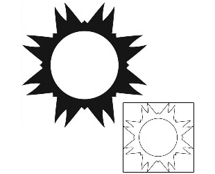 Sun Tattoo Tattoo Styles tattoo | J1F-01135