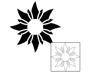 Sun Tattoo Tattoo Styles tattoo | J1F-01141