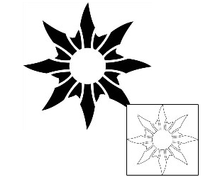 Sun Tattoo Tattoo Styles tattoo | J1F-01173