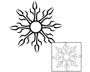 Sun Tattoo Tattoo Styles tattoo | J1F-01286