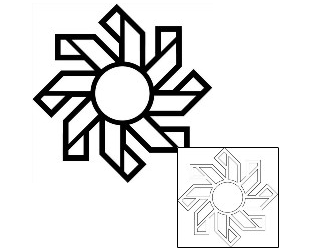 Sun Tattoo Tattoo Styles tattoo | J1F-01287